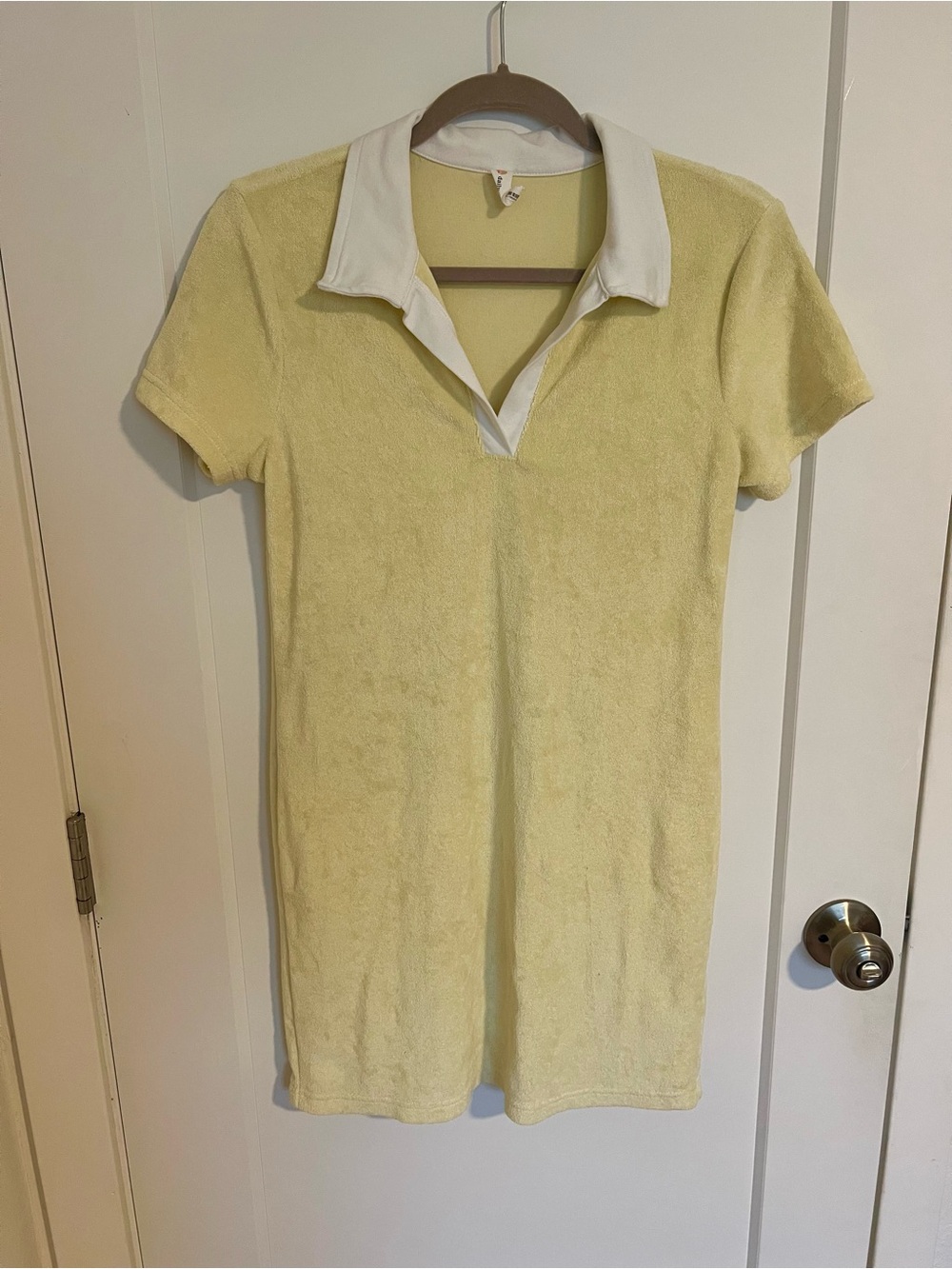 Anthropologie Classic Polo Terry Short Sleeve Dress - Butter Yellow 🧈